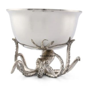 Bol décoratif en aluminium, dégradé, fait à la main, écologique, art déco, centre de table moderne, plat de service élégant - Product Image 3