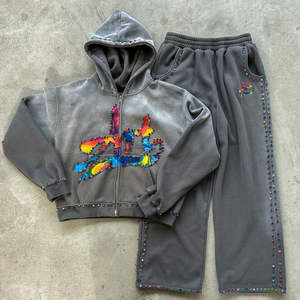 Formation Streetwear À Capuche Automne Survêtements Unisexe Deux Pièces Ensemble Jogging Costume Haute Qualité Sur Mesure Faible Taux Offre Spéciale - Product Image 2