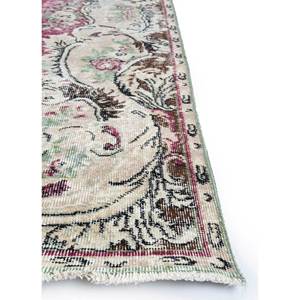 Tapis en laine noué à la main vintage, motif médaillon rouge et orange, grande surface 9x12 pour usage domestique, pour décorations de salon - Pae-2135 - Product Image 4