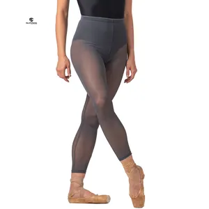 Mujeres Sheer Mesh Leggings Ladies \ Venta al por mayor Running Fitness Wear Ejercicio Entrenamiento See Through Ladies Leggins