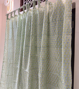 Natural Woven Cotton Classic Floral Printed <b>Curtains</b> | Eco-Friendly Rod Pocket for Home <b>Cafe</b> & Hotel (All-Season) - Product Image 3