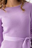 Vestido de cuello redondo de punto para mujer, manga larga, cinturón cálido Flexible, detalle de alta calidad, invierno, nueva moda, personalizable, servicios OEM