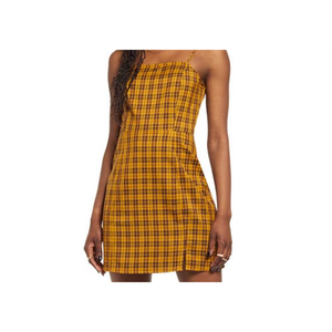 BP. Minivestito Preppy in Tessuto per l'Ufficio, Marrone a Quadri e Pois, Traspirante ed Elegante, Taglia L - Perfetto per Feste Diurne con Volant - Product Image 2