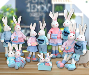 Zaves 42Cm Mùa Xuân Phục Sinh Bunny Đồ Chơi Sang Trọng Nhồi Bông Thỏ Đồ Chơi Với Trang Phục Màu Xanh Vui Eo Túi Thiết Kế Lễ Hội Phục Sinh Trang Trí - Product Image 6