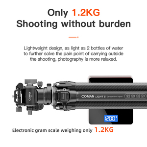 Coman ánh sáng S chất lượng cao nhỏ gọn sợi Carbon chuyên nghiệp <span class=keywords><strong>DSLR</strong></span> <span class=keywords><strong>video</strong></span> camera tripod - Product Image 4