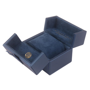 Double Door Leather <b>Watch</b> Box Single Slot <b>Watch</b> Packaging <b>Case</b> with Suede Lining Outer Gift Box Custom Wholesale - Product Image 5