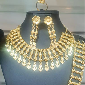 2024 Best Buy 24K chapado en oro estilo Vintage fabricante indio inspirado conjuntos de joyería de moda Comoras Mayotte-regalo de cobre listo - Product Image 1