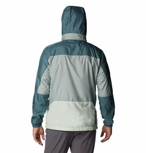 Chaqueta de nailon cortavientos en blanco a la moda personalizada al por mayor, sudaderas con capucha de poliéster para exteriores, chaquetas cortavientos de nailon con cremallera para hombre - Product Image 2