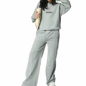 ชุดเซ็ตสองชิ้นไซส์ใหญ่สำหรับผู้หญิง ชุดลำลองเข้าชุดกัน แฟชั่นชุดเซ็ตสองชิ้นไซส์ใหญ่สำหรับสไตล์สบายๆ ในชีวิตประจำวัน - Product Image 2