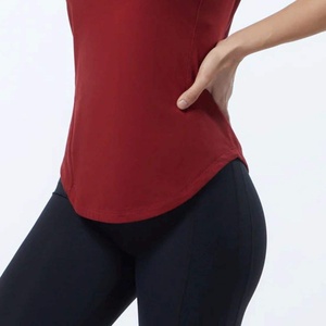 Camisetas de mujer en blanco cuello redondo sólido manga corta algodón Tops ligero Casual Fit suave transpirable moda diaria - Product Image 6