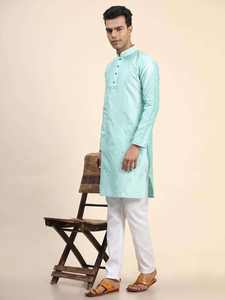 Ensemble Kurta Pyjama Royal pour Homme – Tenue Traditionnelle Élégante et Confortable, Idéale pour les Célébrations et les Occasions Spéciales - Product Image 5