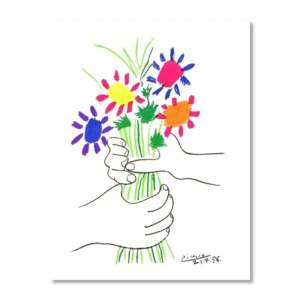 Impresión Artística de Ramo de Paz de Estilo Moderno de Pablo Picasso con un Elegante Diseño de Naturaleza Muerta - Product Image 1
