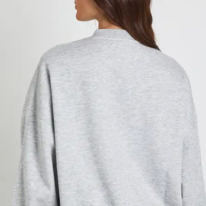 Latest Design <b>Women</b> <b>Sweatshirt</b> With <b>V</b> <b>Neck</b> Perfect For Casual Wear With Soft Material Drop Shoulder For Comfort With Full Sleeve - Product Image 5