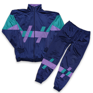 Wholesale Custom Men's Windbreaker Set <b>Retro</b> 90s Color Block <b>Tracksuit</b> Vintage Sportswear Athletic Jogging Suit Men's Outfits - Product Image 1