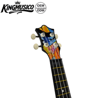 Guitare électrique acoustique 4 cordes en nylon de 21 pouces avec corps et manche en tilleul, personnalisable, best-seller