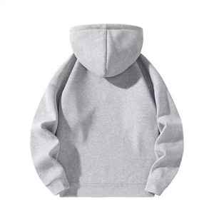 Sudadera con capucha personalizada para hombre, 100% algodón, de invierno, lisa, con media cremallera, hombros caídos, estilo esencial, corte regular, informal, manga larga - Product Image 5