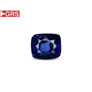 Saphir bleu royal naturel, pierre brute, 1,96 carat, gemme facettée, matériau synthétique, créé en laboratoire, traité thermiquement, tailles 6 mm à 10 mm - Product Image 1