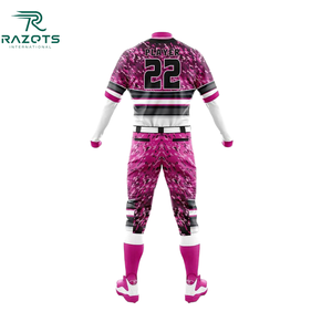 Meilleures ventes Razorts International Uniforme de baseball personnalisé BBU-001 avec logo d'équipe brodé et couleur personnalisable pour tous les âges - Product Image 4