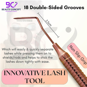 Outil de levage de cils personnalisé de la plus haute qualité couleur cuivre forme de crème 12cm à 14cm outils de levage pointus en acier inoxydable - Product Image 2