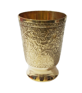 Koi Style Designer Mint Julep Cup Tasses à café en verre en laiton Tasse à eau en verre à boire - Product Image 1