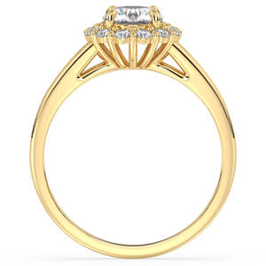 REYES, anillos de compromiso de moissanita de 1,09 quilates de corte brillante redondo para mujer en joyería fina de Plata de Ley 925 - Product Image 4