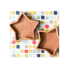 Bandeja de Madera para Frutas en Forma de Estrella, Artículo Decorativo de Alta Calidad, Bandejas de Madera Natural, Bandeja Decorativa para Velas - Product Image 1