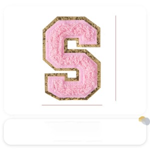 แผ่นปักลายที่กำหนดเองเย็บบนแผ่นเหล็กกำมะหยี่สำหรับเสื้อผ้าแผ่นรีดติดตัวอักษรตัวอักษรตัวอักษร - Product Image 4