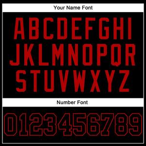 Maillot de baseball sans manches authentique noir-rouge personnalisé - Product Image 4