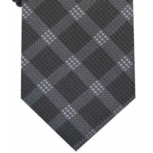 Accessori Alfani da uomo: Falso colletto a cravatta a quadri neri, taglia regolare - Product Image 3