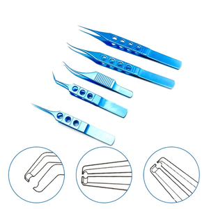 คีมผูกตาไทเทเนียมเกรดพรีเมียม เครื่องมือผ่าตัดขนาดเล็กคุณภาพสูง ปลายตรงแบบแพลตฟอร์ม 0.3 มม. ใช้ซ้ำได้ - Product Image 1