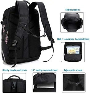Mochila deportiva unisex con cierre de cremallera, forro de poliéster impermeable, bolsillo de malla, equipo deportivo para ordenador portátil, béisbol, baloncesto, fútbol - Product Image 3