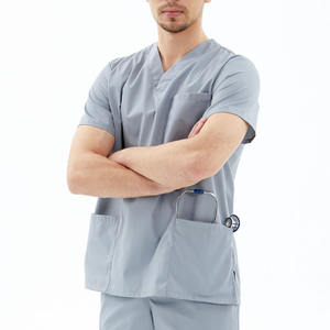 Custom Logo Quick-Dry V-Neck <b>Doctors</b> Medical Mens Scrubs <b>Set</b> Comfortable Dentist Hospital Nursing Uniform <b>Sets</b> For Mens - Product Image 6