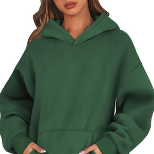 Sweat-shirt à capuche oversize pour femme avec logo personnalisé, coupe ample, pull-over, survêtement, 100% coton - Product Image 5