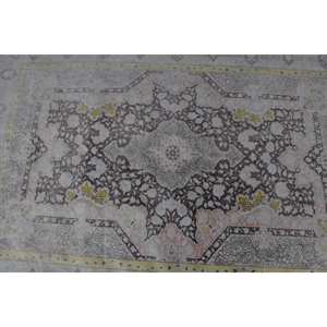 Classique Beige Jaune Laine Écologique Latex Tapis 4.9X7 pieds Vintage Turc Plat Armure Patchwork Motif Salon Couloir - Product Image 5