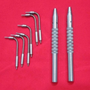 Dispositif de serrage complet Automate III en acier inoxydable avec 2 poignées et 6 tiges pour une utilisation dentaire et chirurgicale de précision - Product Image 1