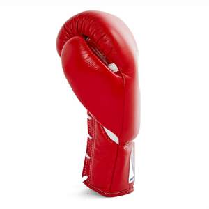 Gants de boxe en cuir personnalisés OEM-Dentelle rouge évacuant l'humidité - Product Image 4