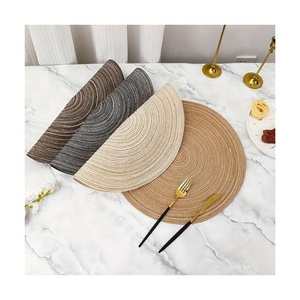 Manteles Individuales Redondos Bordados de Color Sólido, Tela de Algodón Puro, Ligeros, Tamaños Personalizados, Venta al por Mayor de Fábrica, OEM - Product Image 2