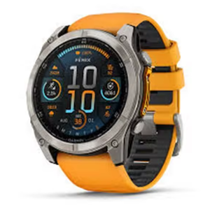 Montre connectée GPS multisports authentique Fenix 8 - 51 mm AMOLED Sapphire Titanium Orange / Titanium DLC - Product Image 1