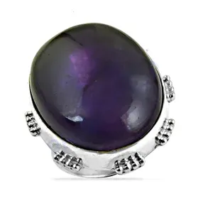Bague Statement Ovale en Argent Sterling 925 avec Perle Noire, Style Hawaïen Élégant pour Femme, Plaqué Or et Alliage Incrusté - Product Image 1