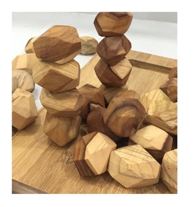 Wooden Sorting <b>Stacking</b> Balancing Stone Rocks Educational Preschool Learning <b>Toys</b> Petrified Wood Stone <b>Toys</b> for Gifts - Product Image 1