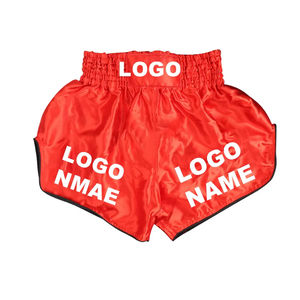 Shorts thaïlandais unisexes de qualité supérieure, couleur unie, teinture unie, vêtements de sport actifs et d'arts martiaux OEM, respirant, 120g, meilleure vente - Product Image 4