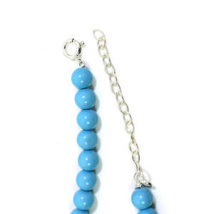 Vente en gros de chaînes fines en argent sterling 92.5 avec perles de pierres précieuses turquoise - Product Image 4
