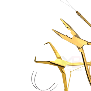 Kit d'outils pour extensions de cheveux nouées à la main, kit d'outils personnalisés pour extensions de cheveux, ensemble de pinces professionnelles pour extensions de cheveux avec étui en cuir - Product Image 5