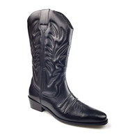 Bottes de cowboy à la mode pour hommes faites à la main Style peau d'alligator pur cuir chaussures de cowboy à enfiler porter et pour hommes