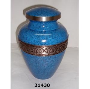 ถุงใส่เถ้ากระดูกทำจากทองเหลืองสำหรับใส่เถ้ากระดูกของมนุษย์ทำจากโลหะหินอ่อนสีน้ำเงิน - Product Image 1