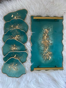 ชุดถาดรองแก้วและเรซินทำด้วยมือโดย tradebit - Product Image 3