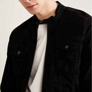 แจ็คเก็ตนักบินผ้ายีนส์ผ้าฝ้ายสีดำสำหรับทุกเพศ2025ฤดูหนาวไฮสตรีทกันลม - Product Image 3