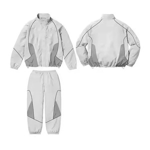 Dernier ensemble de survêtement Jogger sur mesure 100% pantalon de survêtement en nylon à taille élastique et veste coupe-vent fabriquée par cintre Impex - Product Image 5