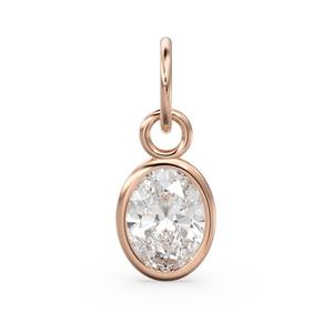 Pendentif Chic Minimaliste Ethnique pour Femme, Fait Main en Argent 925 avec Pierre Précieuse Ovale en Quartz Blanc Naturel Sertie en Bezel - Product Image 3