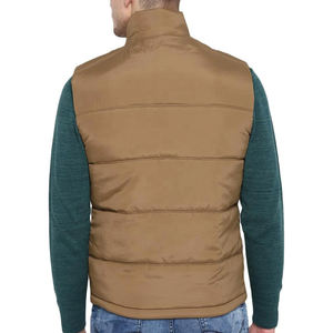 Chaqueta acolchada de varios colores de diseño personalizado para hombre, chaqueta acolchada de tela de poliéster personalizada con cuello levantado y cremallera, chaquetas acolchadas para hombre - Product Image 4